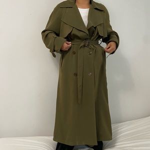 Long, Green Trench Coat